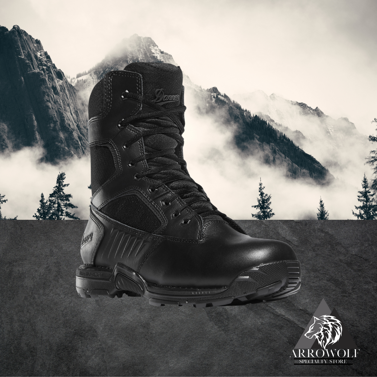 Danner Striker Bolt 8" Black Side Zip